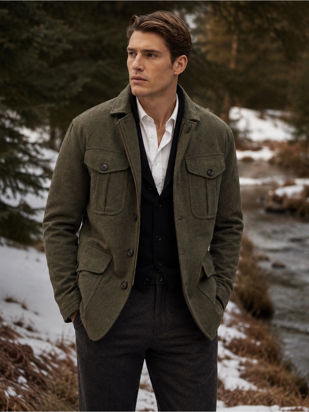 BANANA REPUBLIC MENS Wool COAT/JACKET M